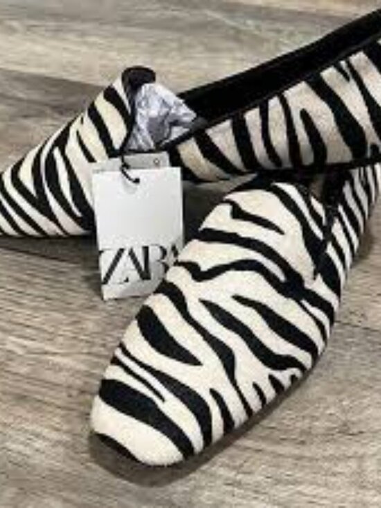 Zara Shoes - ZARA Zebra Print Loafers - Black & White Size 42/11 Dustbag Incl. NWT